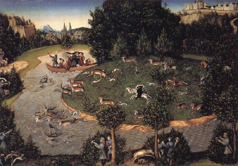 Lucas Cranach the Elder Stag hunt of Elector Frederick the Wise Spain oil painting art